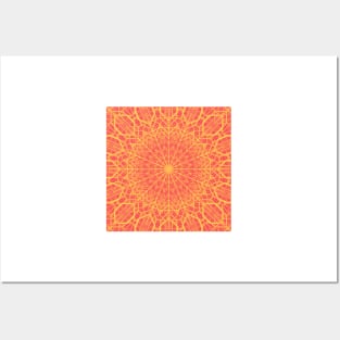Yellow/Orange/Red Mandala Posters and Art
